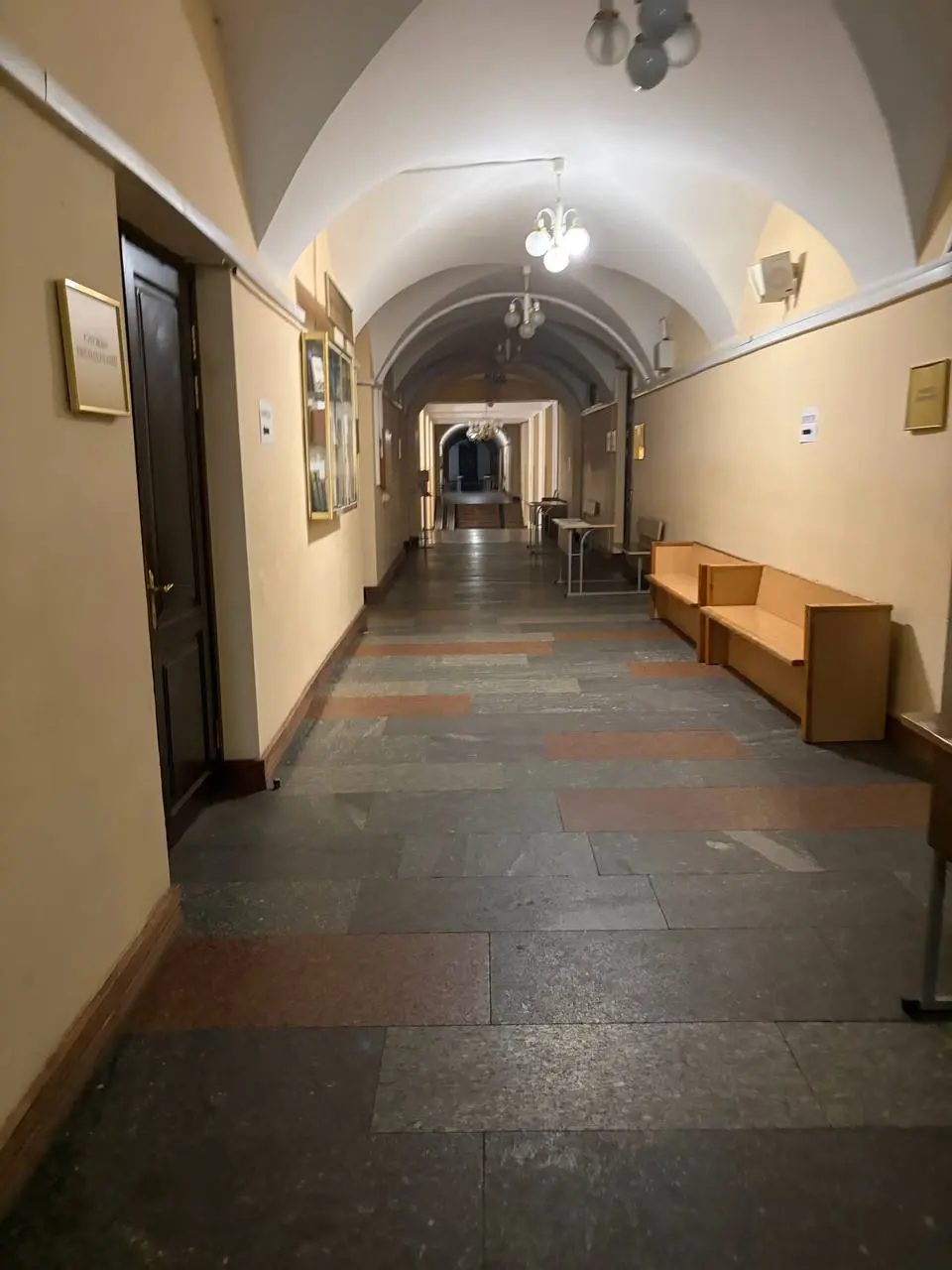 Waiting corridor leading to the examination rooms
